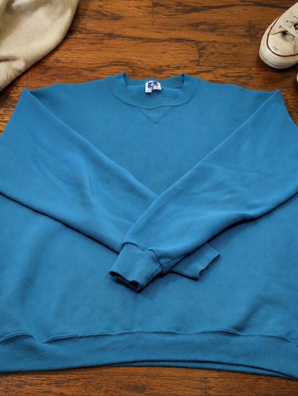 Vintage Russell Athletic Teal USA Crewneck 90s Grunge Skater Streetwear